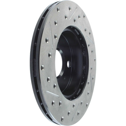StopTech Sport Drilled/Slotted Brake Rotor; Front Left