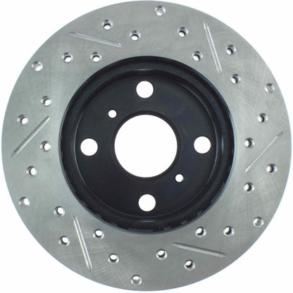 StopTech Sport Drilled/Slotted Brake Rotor; Front Right