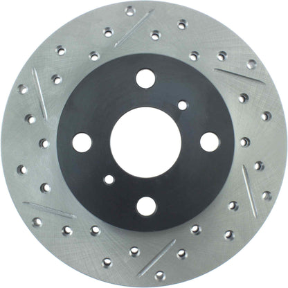StopTech Sport Drilled/Slotted Brake Rotor; Front Right