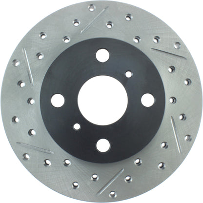 StopTech Sport Drilled/Slotted Brake Rotor; Front Right
