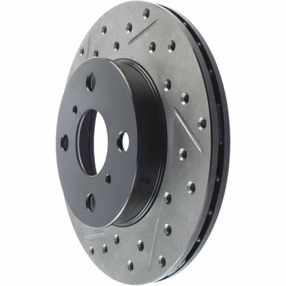 StopTech Sport Drilled/Slotted Brake Rotor; Front Right