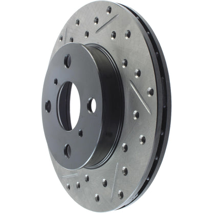 StopTech Sport Drilled/Slotted Brake Rotor; Front Right