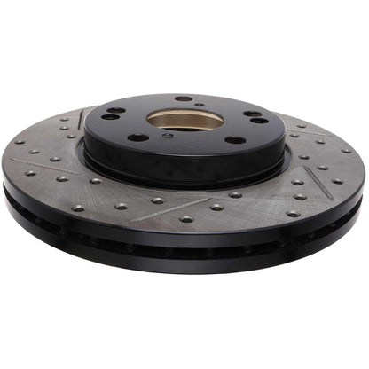 StopTech 91-92 Lexus LS 400/430/460/600h L Right Front Slotted & Drilled Rotor 127.44076R