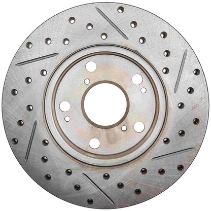 StopTech 91-92 Lexus LS 400/430/460/600h L Right Front Slotted & Drilled Rotor 127.44076R