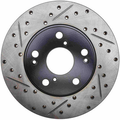 StopTech 91-92 Lexus LS 400/430/460/600h L Right Front Slotted & Drilled Rotor 127.44076R
