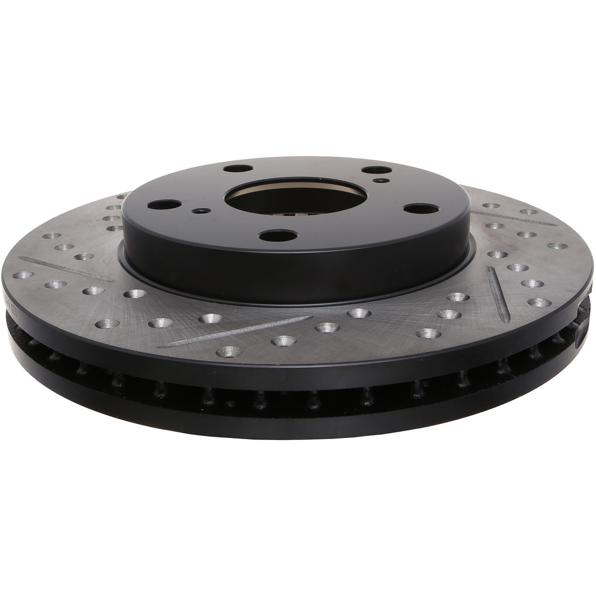 StopTech Sport Drilled/Slotted Brake Rotor; Front Right