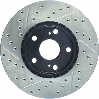 StopTech Sport Drilled/Slotted Brake Rotor; Front Left