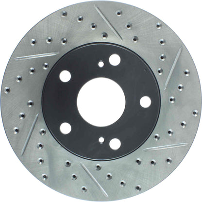 StopTech Sport Drilled/Slotted Brake Rotor; Front Left