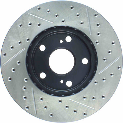 StopTech Sport Drilled/Slotted Brake Rotor; Front Right