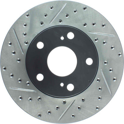 StopTech Sport Drilled/Slotted Brake Rotor; Front Right