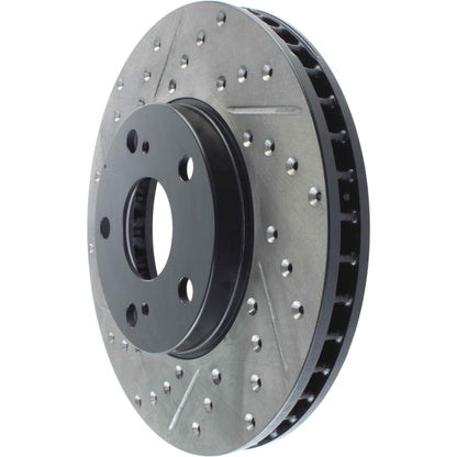 StopTech Sport Drilled/Slotted Brake Rotor; Front Right