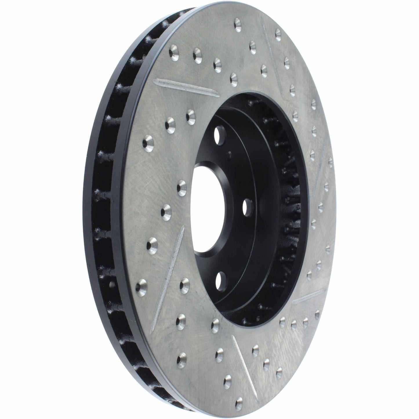 StopTech Sport Drilled/Slotted Brake Rotor; Front Right