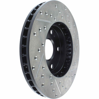 StopTech Sport Drilled/Slotted Brake Rotor; Front Right