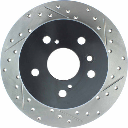 StopTech Sport Drilled/Slotted Brake Rotor; Rear Left