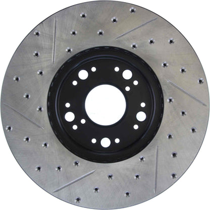 StopTech Sport Drilled/Slotted Brake Rotor; Front Left