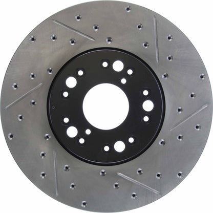 StopTech Sport Drilled/Slotted Brake Rotor; Front Left