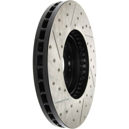 StopTech Sport Drilled/Slotted Brake Rotor; Front Left