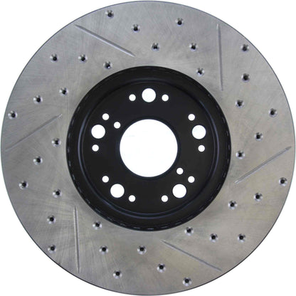 StopTech Sport Drilled/Slotted Brake Rotor; Front Right