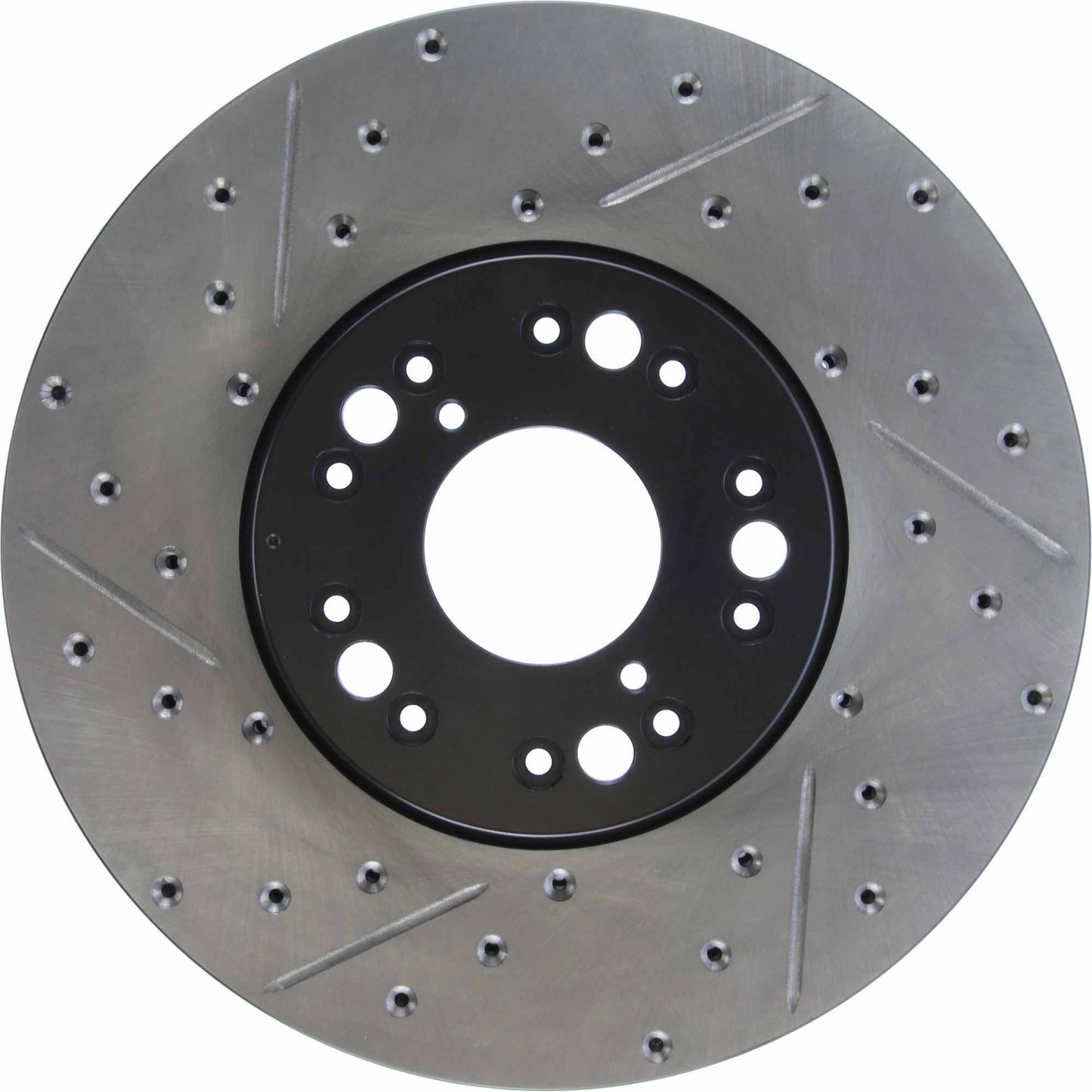 StopTech Sport Drilled/Slotted Brake Rotor; Front Right