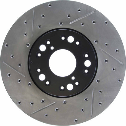 StopTech Sport Drilled/Slotted Brake Rotor; Front Right