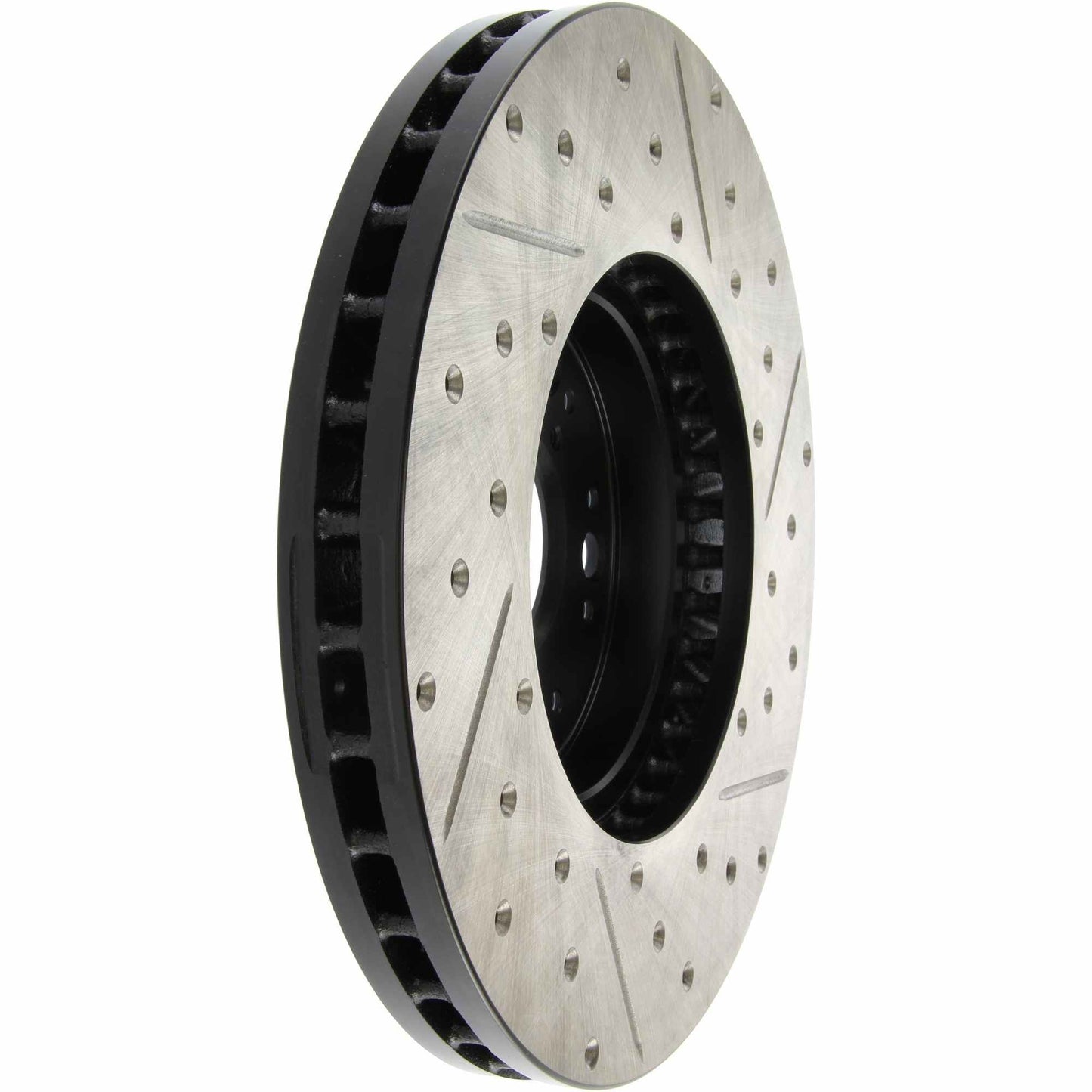 StopTech Sport Drilled/Slotted Brake Rotor; Front Right