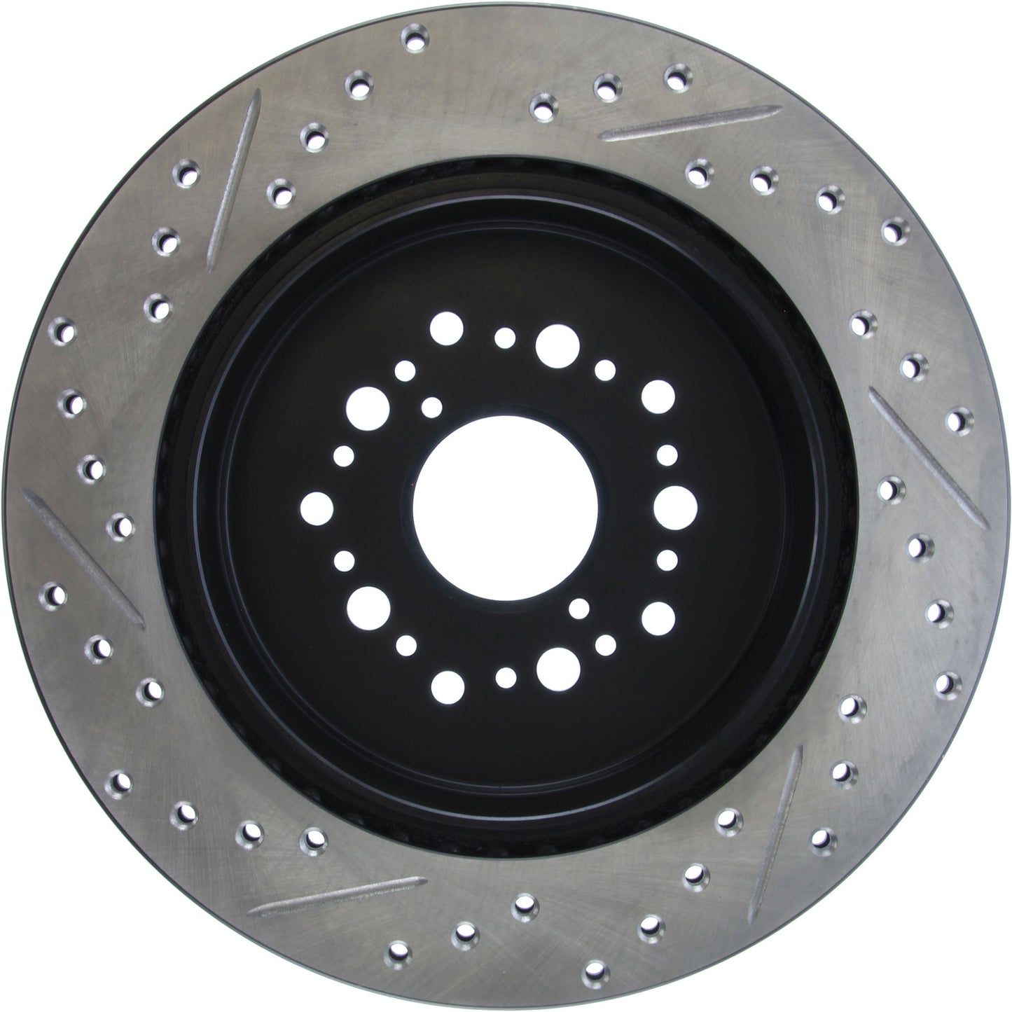StopTech 93-97 Lexus GS300/93-00 LS400/92-00 SC400 Rear Left Sport Slotted/Drilled Cryo Rotor 127.44084CL