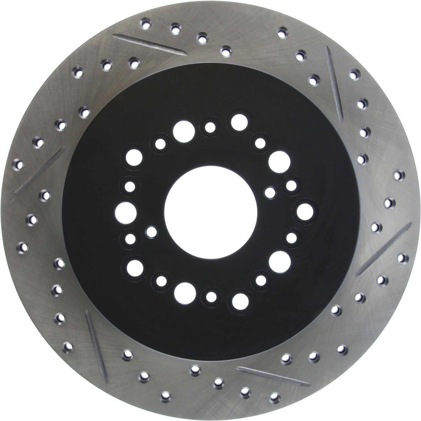 StopTech 93-97 Lexus GS300/93-00 LS400/92-00 SC400 Rear Left Sport Slotted/Drilled Cryo Rotor 127.44084CL
