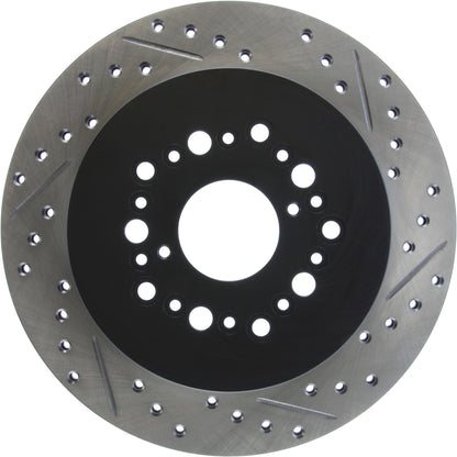 StopTech 93-97 Lexus GS300/93-00 LS400/92-00 SC400 Rear Left Sport Slotted/Drilled Cryo Rotor 127.44084CL