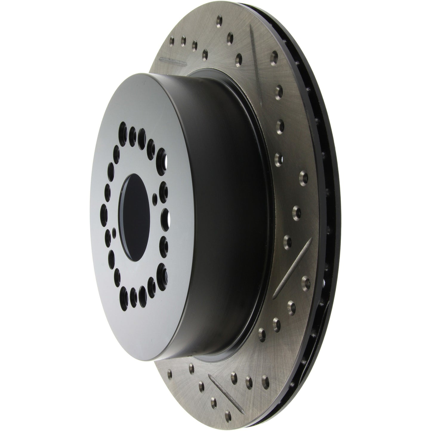 StopTech 93-97 Lexus GS300/93-00 LS400/92-00 SC400 Rear Left Sport Slotted/Drilled Cryo Rotor 127.44084CL