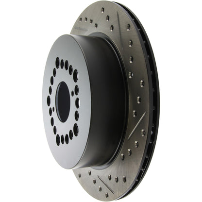 StopTech 93-97 Lexus GS300/93-00 LS400/92-00 SC400 Rear Left Sport Slotted/Drilled Cryo Rotor 127.44084CL
