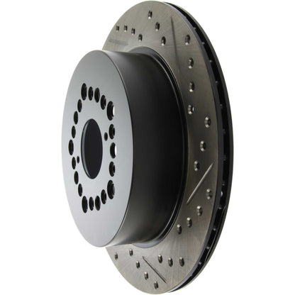 StopTech Sport Drilled/Slotted Brake Rotor; Rear Left