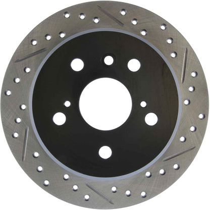 StopTech Sport Drilled/Slotted Brake Rotor; Rear Left