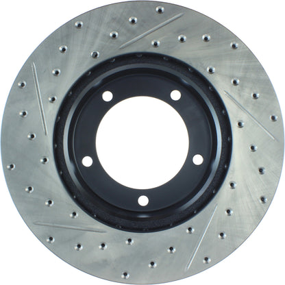 StopTech Sport Drilled/Slotted Brake Rotor; Front Left