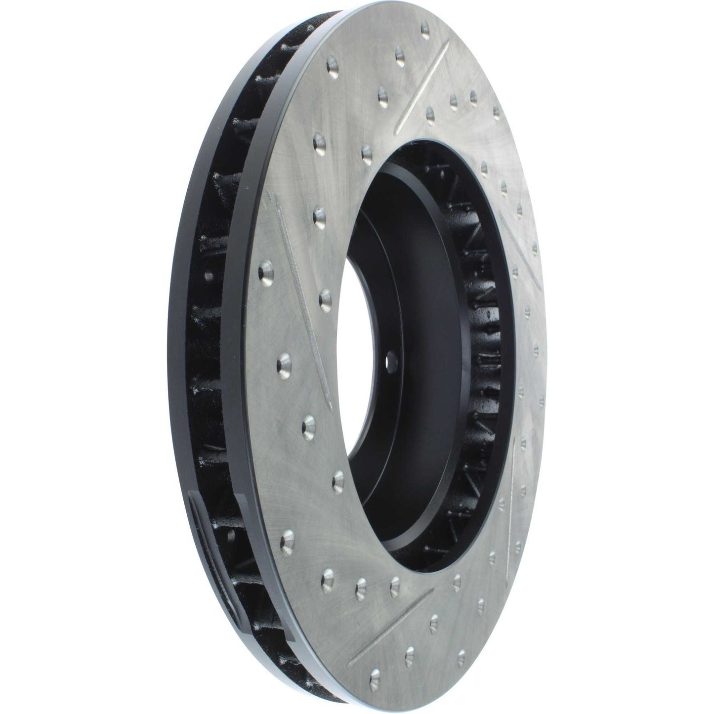 StopTech Sport Drilled/Slotted Brake Rotor; Front Left