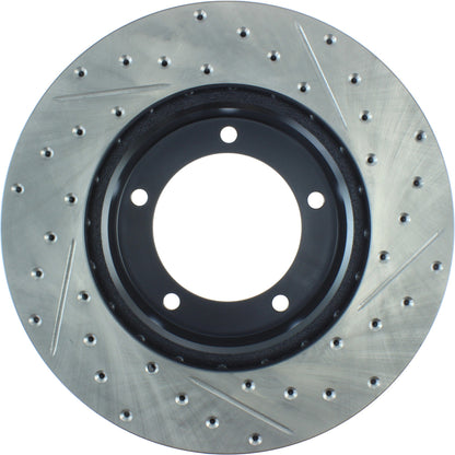 StopTech Sport Drilled/Slotted Brake Rotor; Front Right