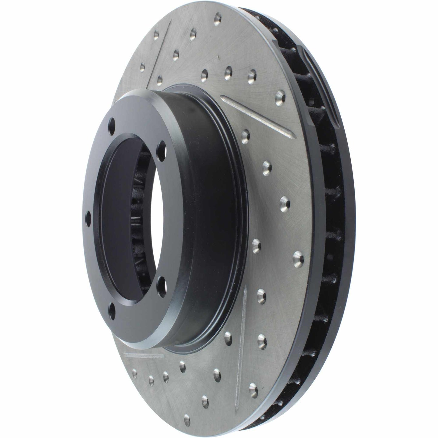 StopTech Sport Drilled/Slotted Brake Rotor; Front Right