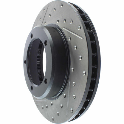 StopTech Sport Drilled/Slotted Brake Rotor; Front Right
