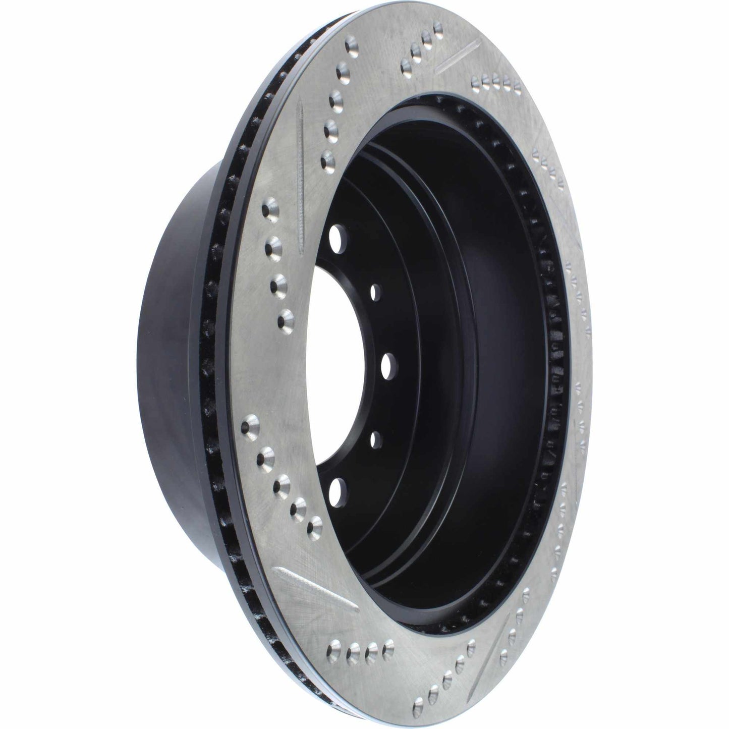 StopTech Sport Drilled/Slotted Brake Rotor; Rear Left