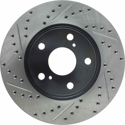 StopTech Sport Drilled/Slotted Brake Rotor; Front Right