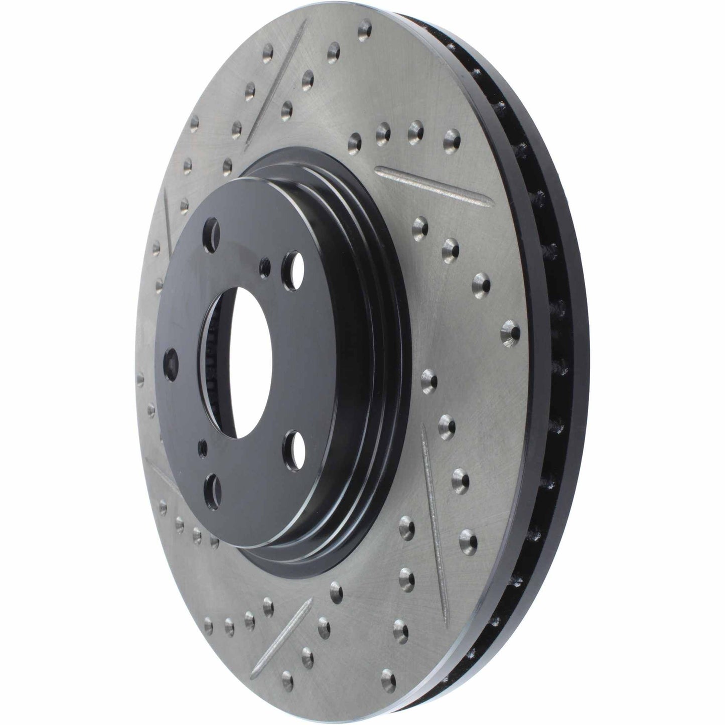 StopTech Sport Drilled/Slotted Brake Rotor; Front Right