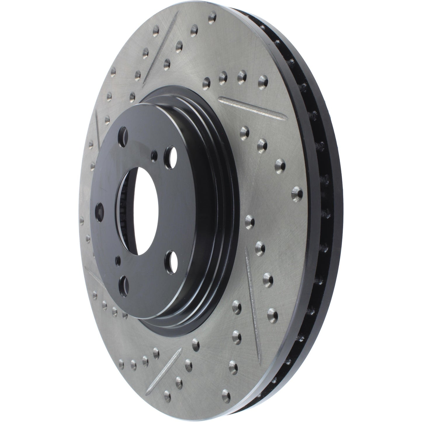 StopTech Sport Drilled/Slotted Brake Rotor; Front Right