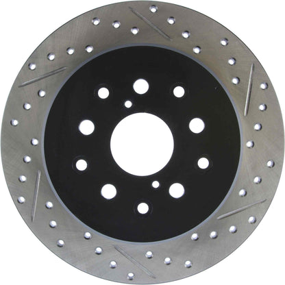 StopTech Sport Drilled/Slotted Brake Rotor; Rear Left
