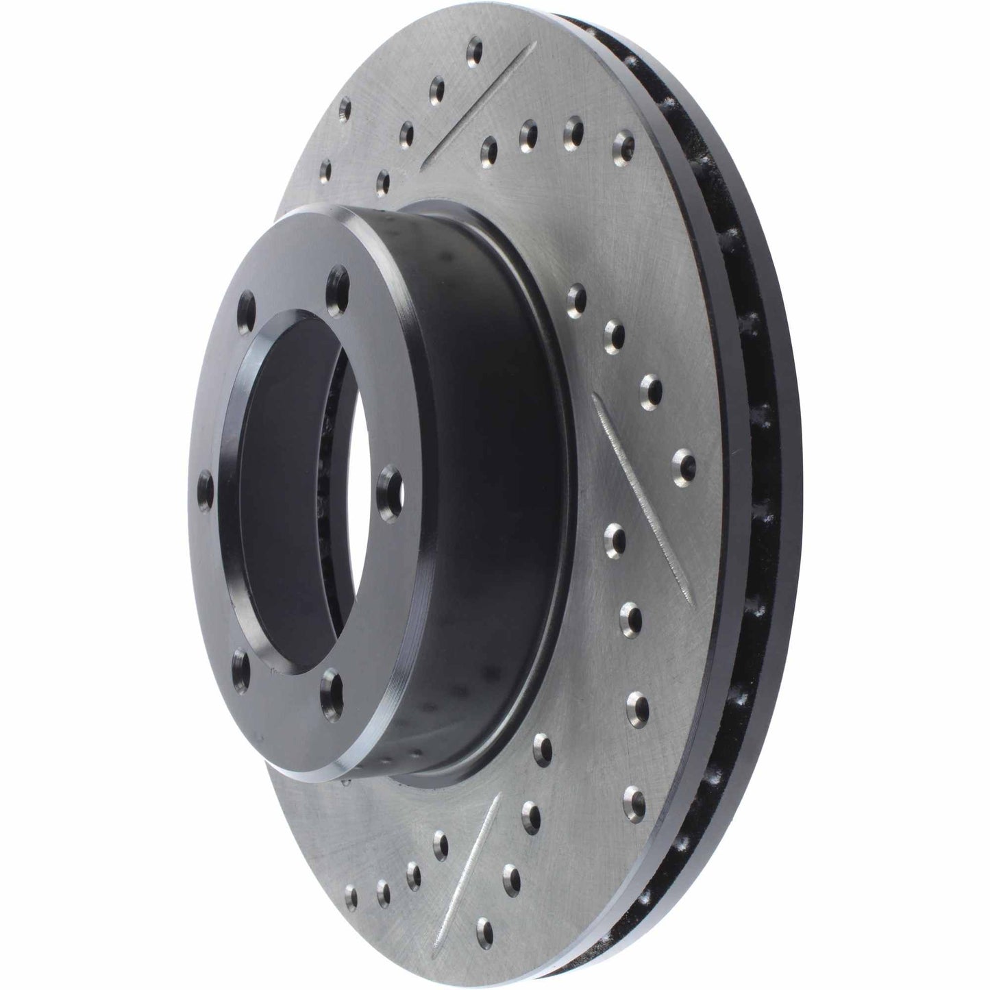StopTech Sport Drilled/Slotted Brake Rotor; Front Right