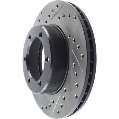 StopTech Sport Drilled/Slotted Brake Rotor; Front Right