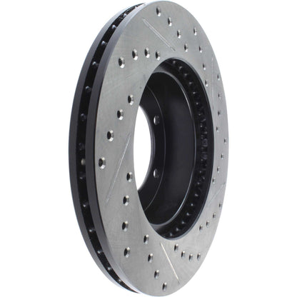StopTech Sport Drilled/Slotted Brake Rotor; Front Right