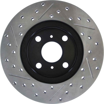 StopTech Sport Drilled/Slotted Brake Rotor; Front Left