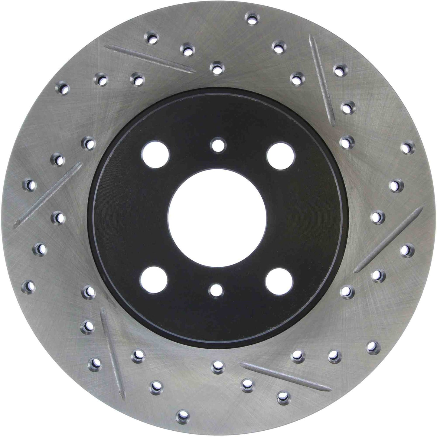 StopTech Sport Drilled/Slotted Brake Rotor; Front Left