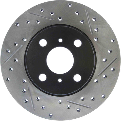StopTech Sport Drilled/Slotted Brake Rotor; Front Left