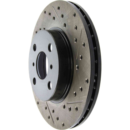 StopTech Sport Drilled/Slotted Brake Rotor; Front Left