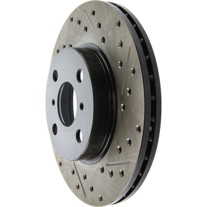 StopTech Sport Drilled/Slotted Brake Rotor; Front Left